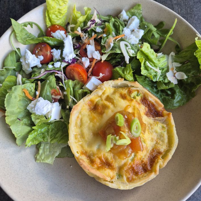 Individual Quiche with Salad