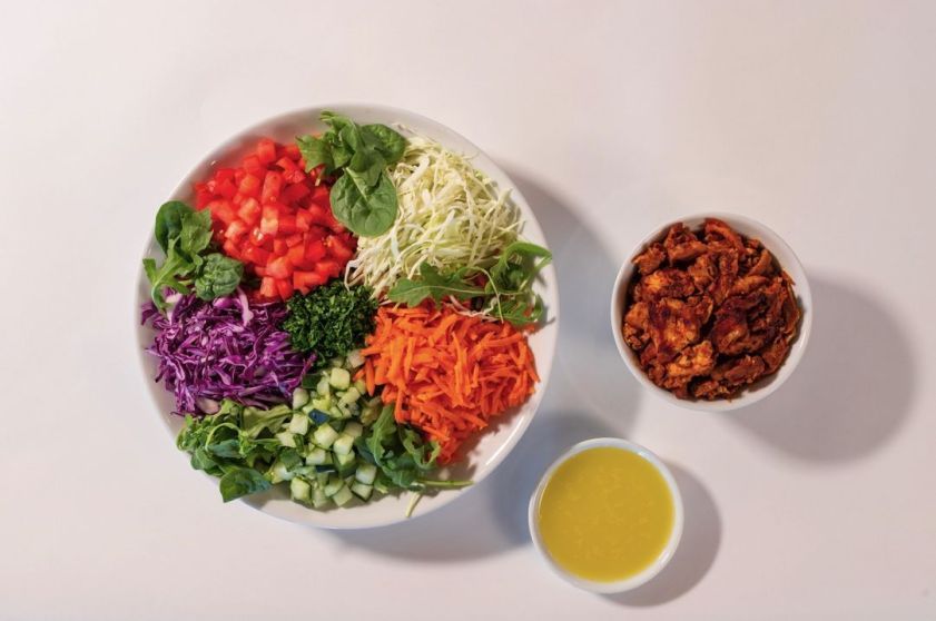 Individual bowls - Chopped Salad with Chicken A La  Plancha