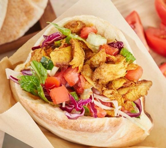 1/2 Pita box - Eggplant & Egg  