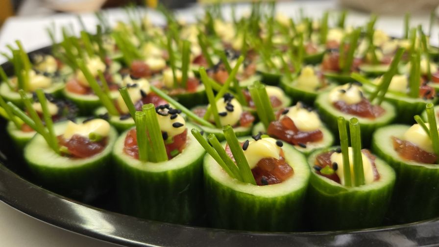 Tuna Tartare in Cucumber Cup- 30 pcs