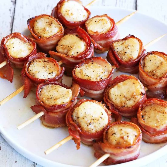 Bacon Wrapped Sea Scallops