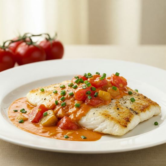 Tilapia with a Tomato Buerre Blanc