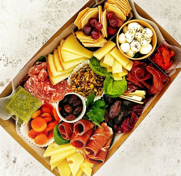 Charcuterie and cheese platter box