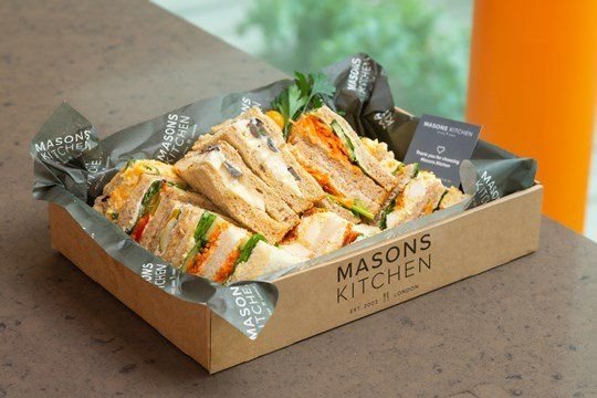 Vegan sandwich platter box
