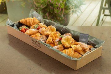 Freshly baked breakfast pastries