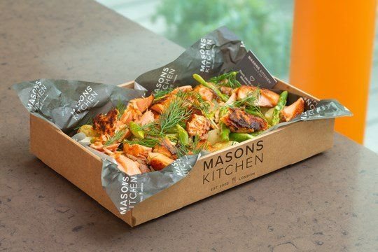 Seared salmon and fresh asparagus salad box (serves 6-8)