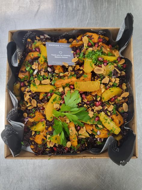 Spiced butternut squash and black rice salad box (serves 6-8)