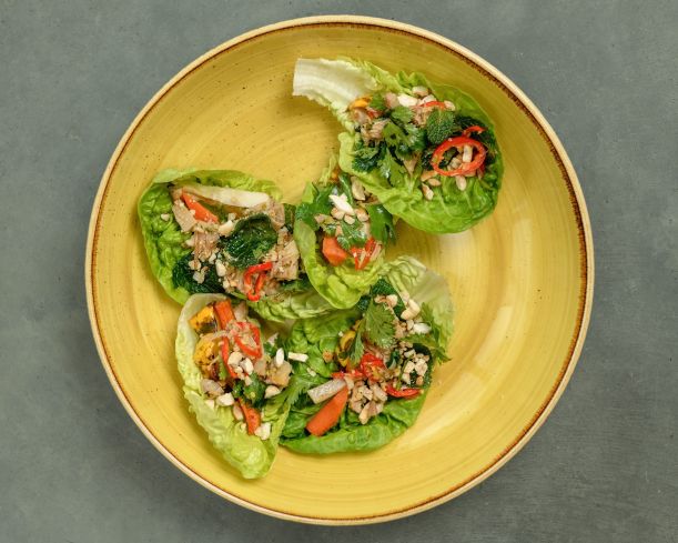 LVK Jackfruit Larb Box serves 6-8 (24 pieces)