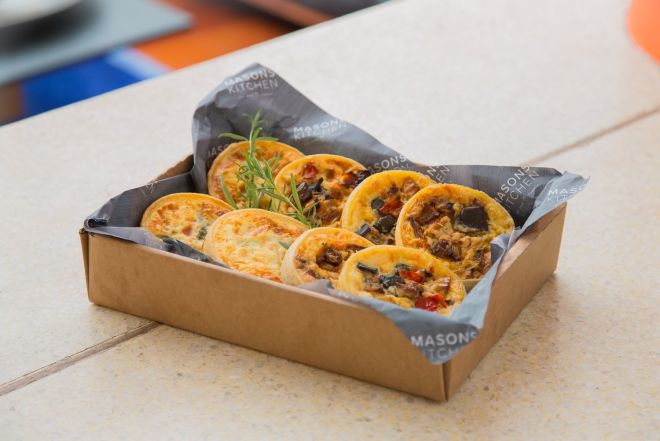 Careys homemade vegetarian tarte selection