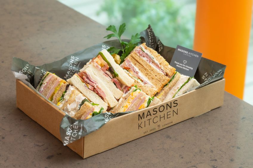 Meat sandwich platter box