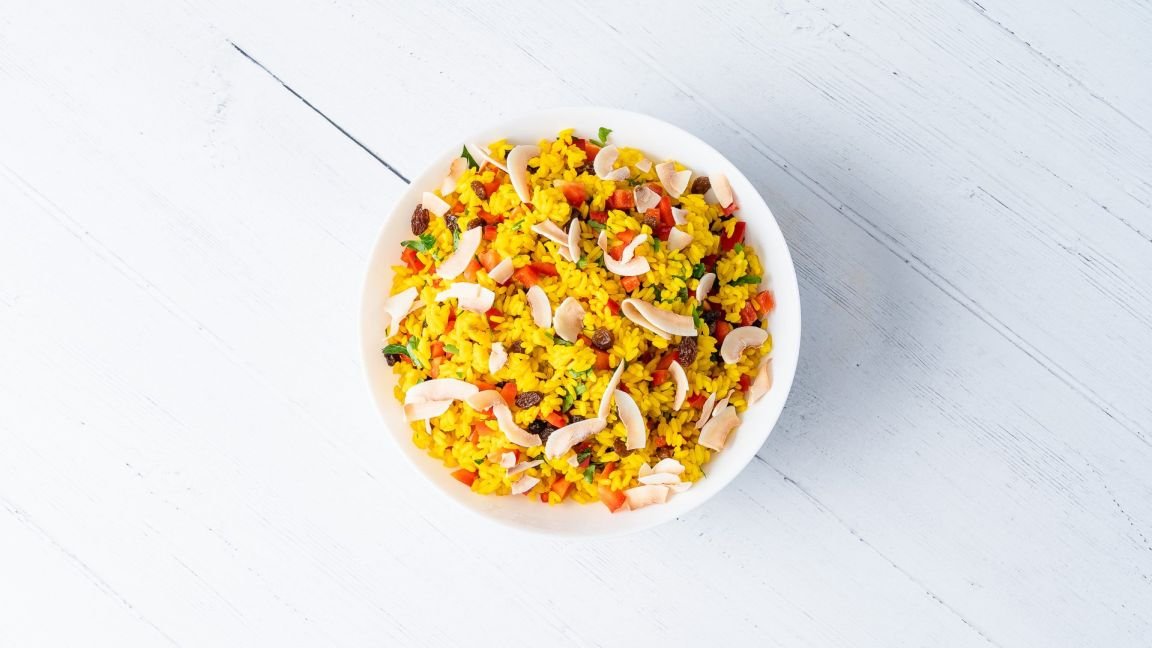 Curried Rice and Coconut Salad (Sharing Bowl)