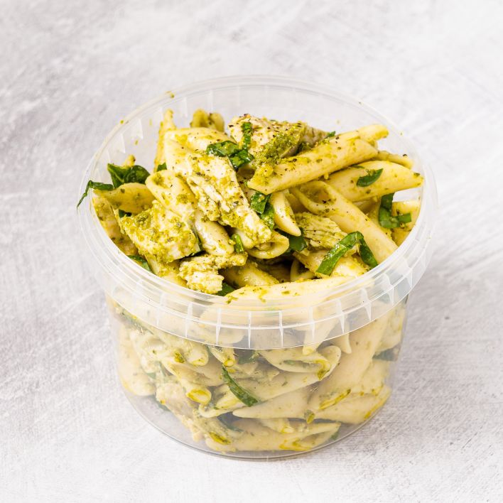 Basil Pesto Pasta Salad Pot with Chicken