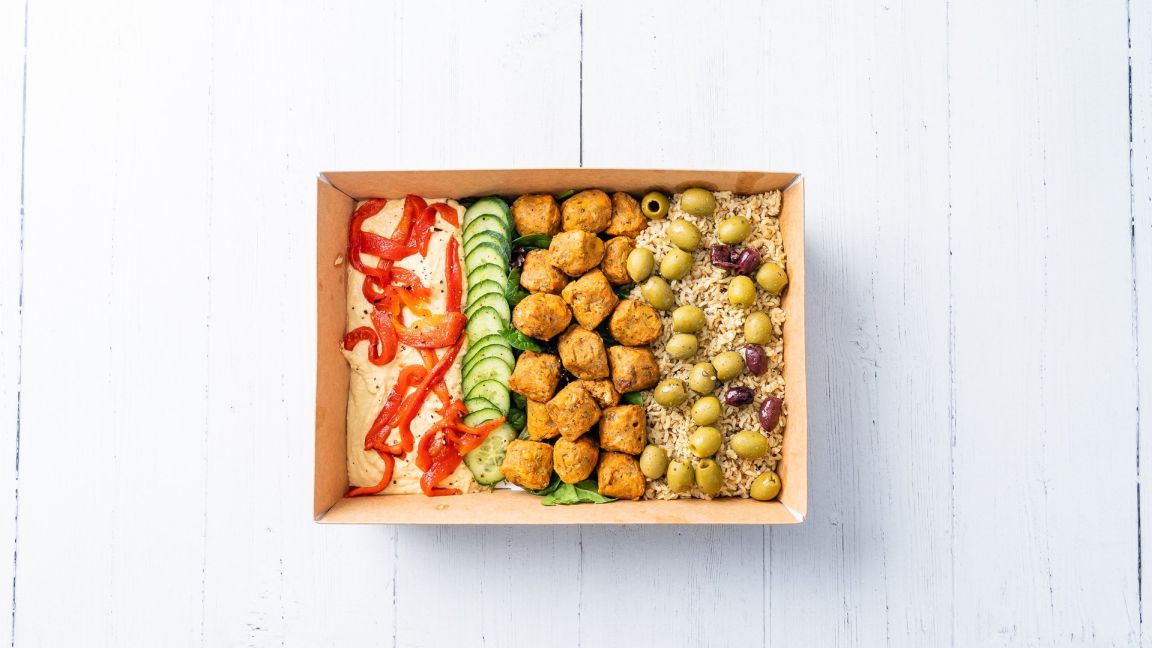 Sweet Potato Falafel & Houmous Salad