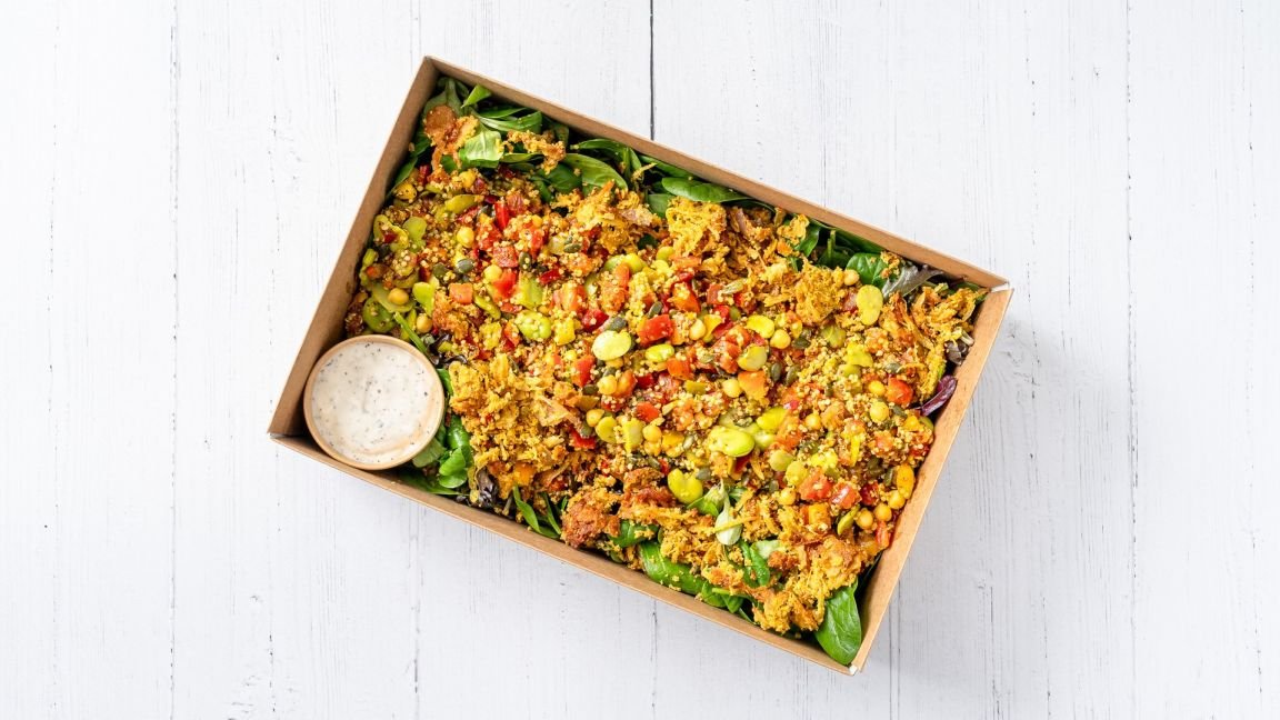 Bombay-Spiced Quinoa & Bean Salad with Bhaji Crunch (Large Box)