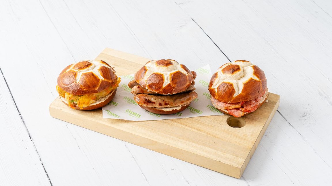 World Cup Pretzel Breakfast Buns