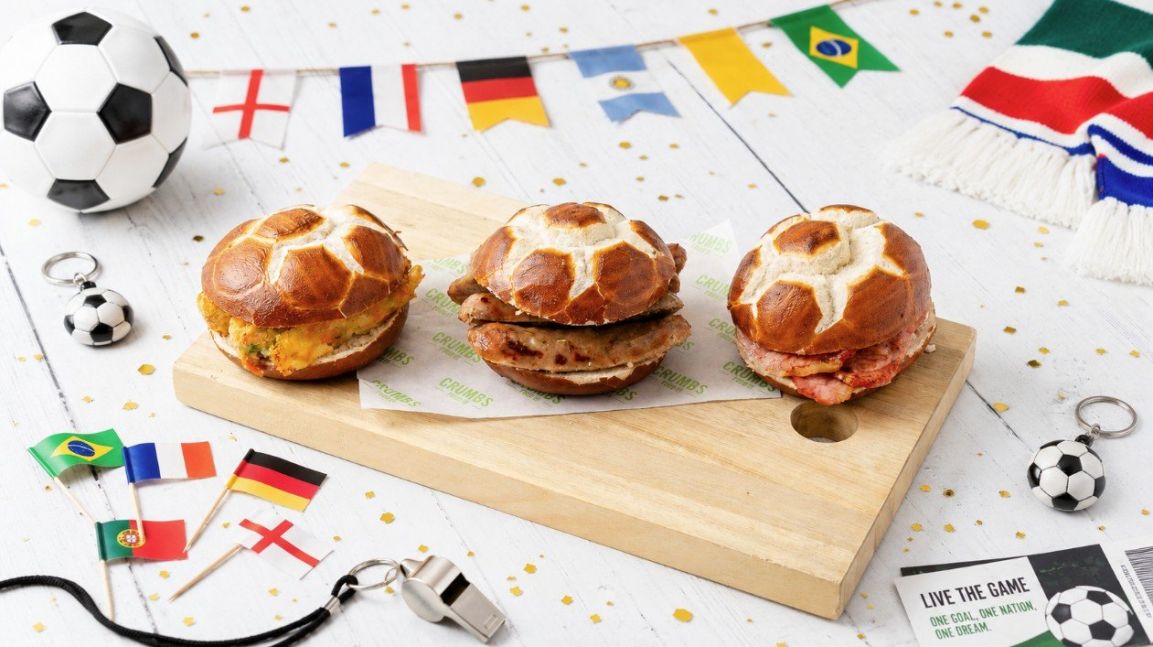 World Cup Pretzel Breakfast Buns
