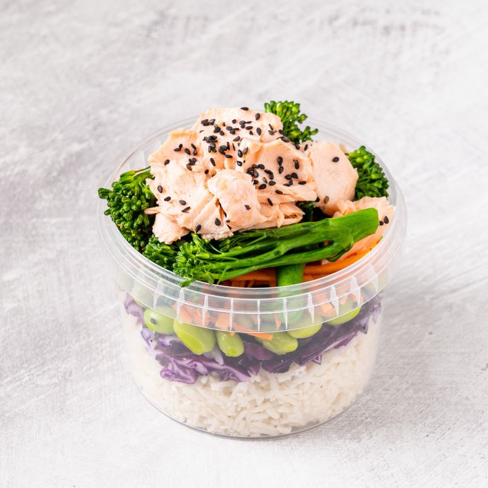 Japanese Salmon Salad Pot with Coconut and Lime Dressing