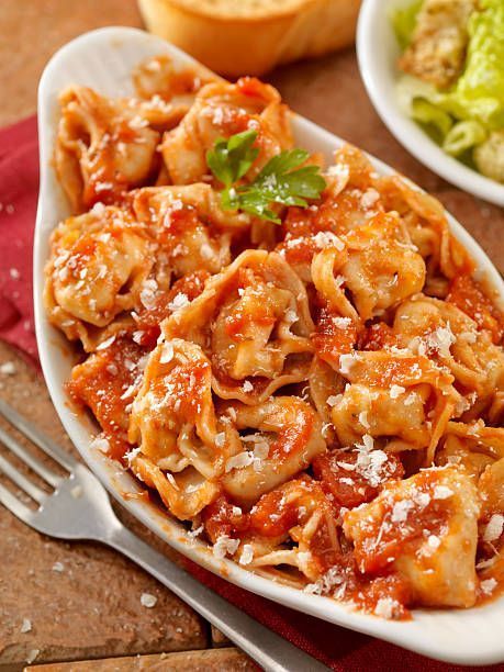 Three Cheese Stuffed Pasta with Marinara Sauce 
