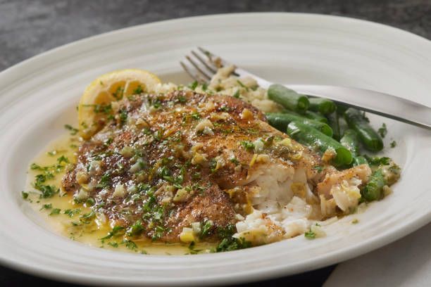 Baked Tilapia with Garlic Lemon Sauce