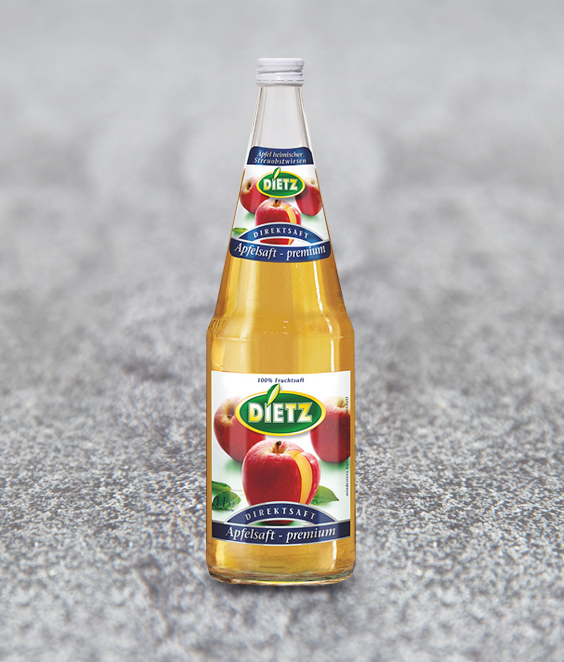 Apfelsaft Dietz 1,0ltr / VPE: 3 Flaschen