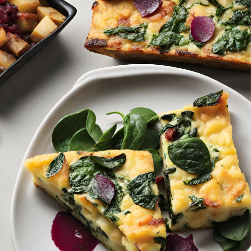 Frittata w/ Beetroot Relish & Anise Myrtle