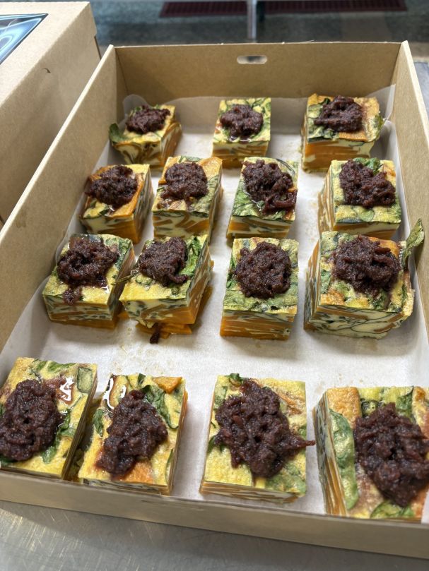 Frittata w/ Beetroot Relish & Anise Myrtle