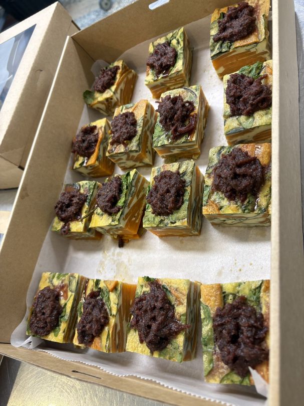 Frittata w/ Beetroot Relish & Anise Myrtle