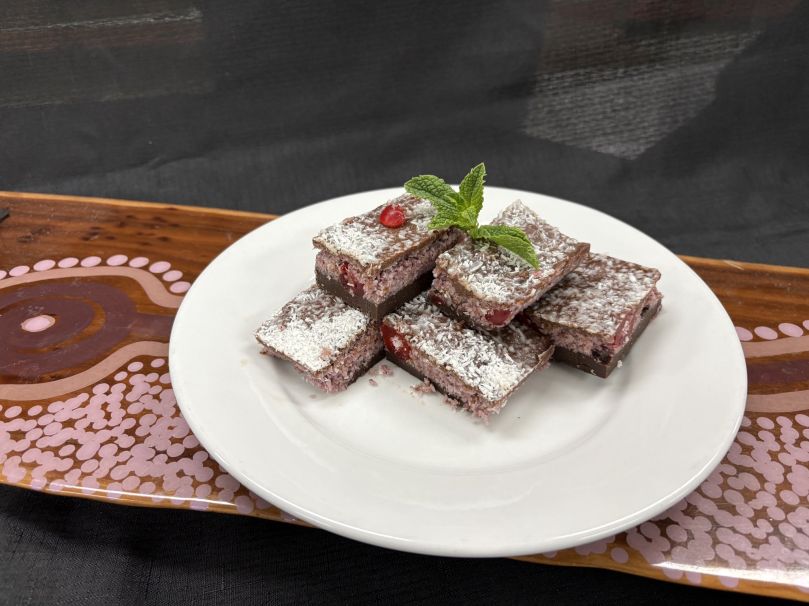 Chocolate, Coconut & Davidson Plum raw slice