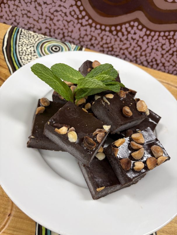 Chocolate Chili Brownie w/ Roasted Macadamias