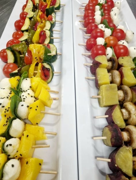 Gemischte Veggie-Spieße (4 Teile p.P.)