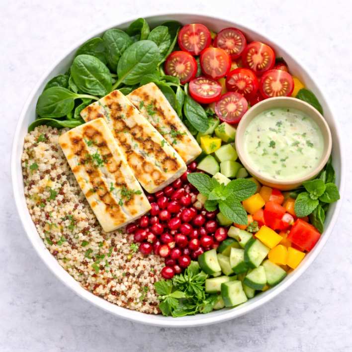 Mediterranean Halloumi Bowl