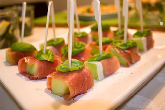Schinken-Melonen-Häppchen