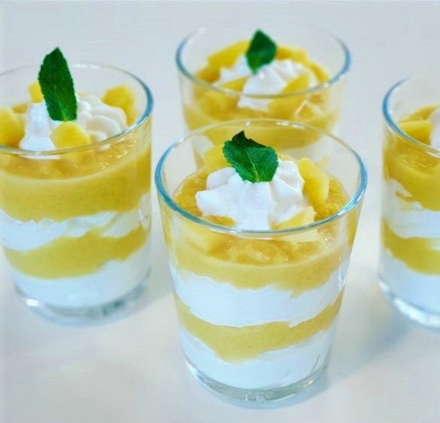 Mango-Quark-Dessert