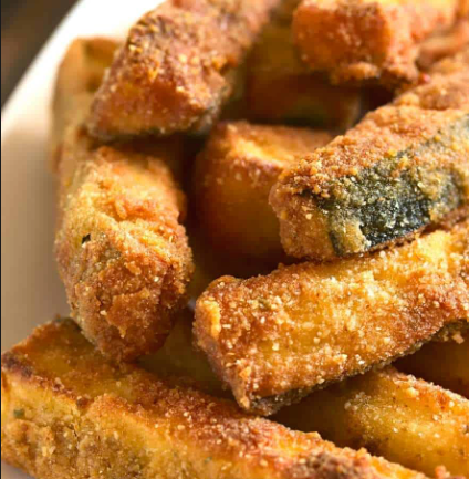 Fried Zucchini with Cauliflower