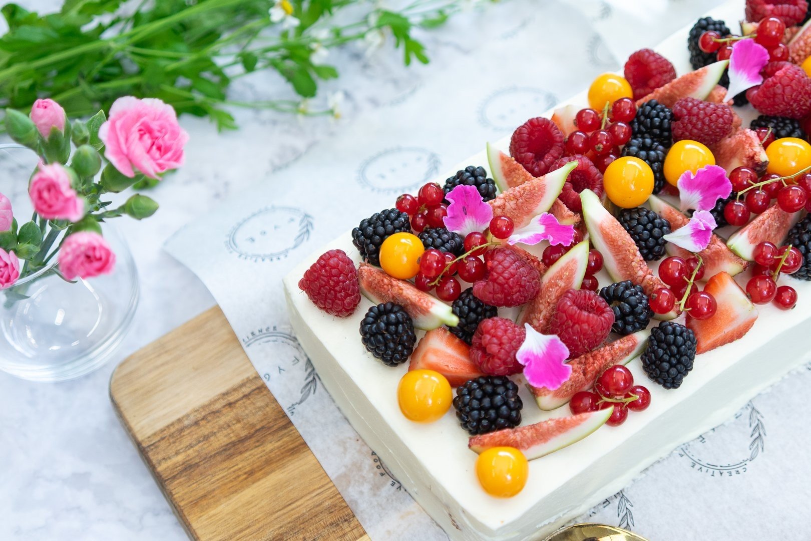 Bourbon-Vanilla Layered Cake