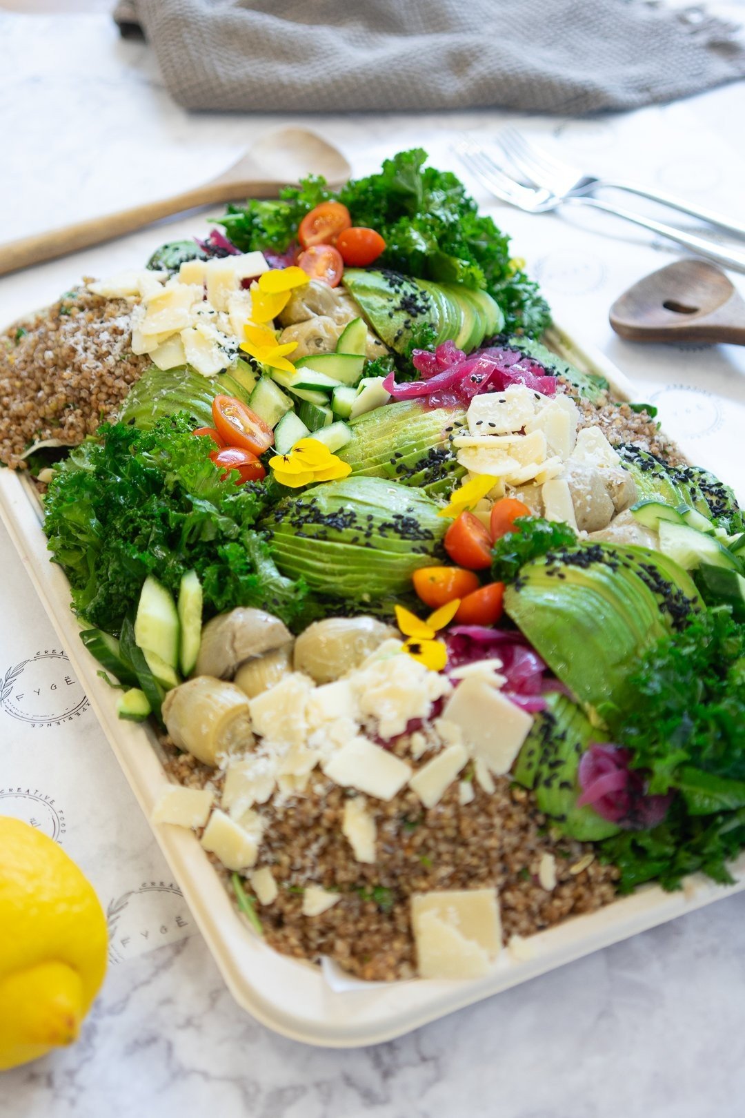 Avocado Hearty Salad With Truffle dressing