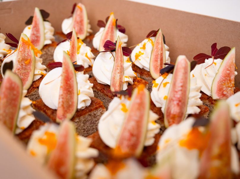 Banana Bread with Whipped Bourbon-Vanilla Cream