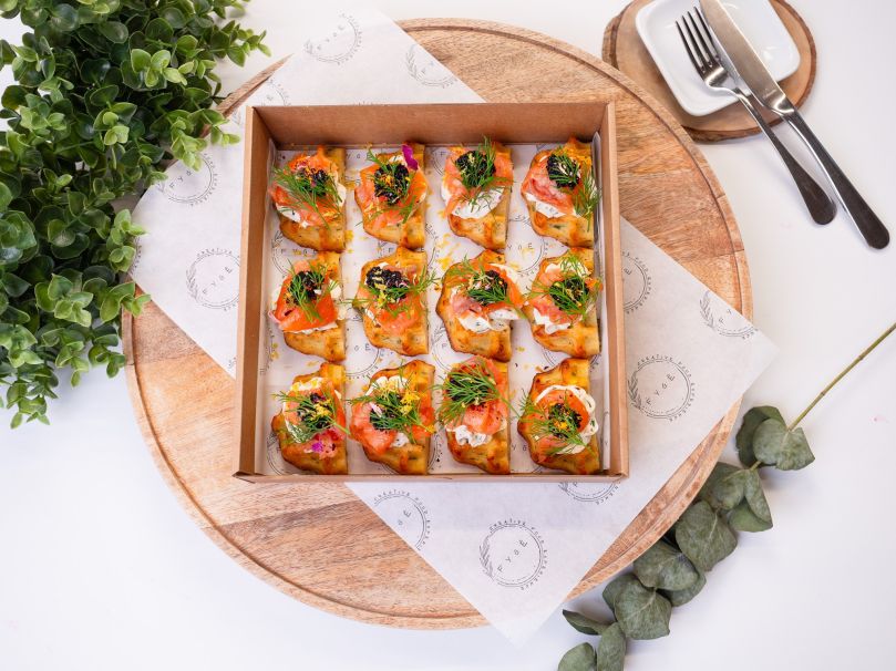 Cold Smoked Salmon Potato Waffle