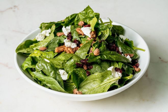 Baby Spinach & Goat Cheese, serves 10-12