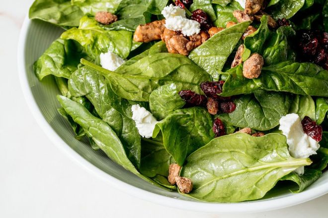 Baby Spinach & Goat Cheese, serves 10-12