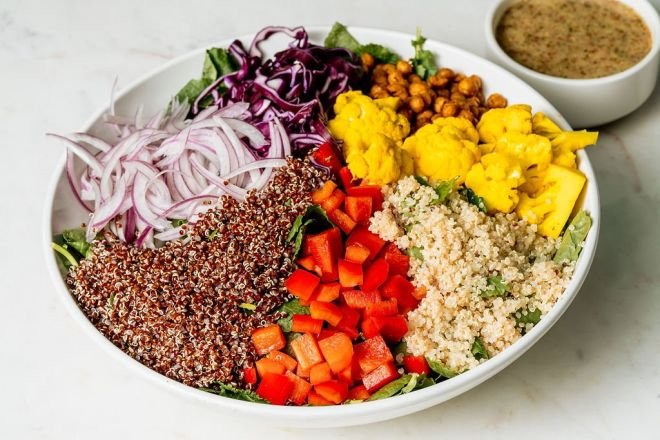 Roasted Veggie Grain Bowl, serves 10-12
