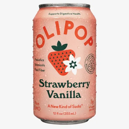 Olipop Healthy Probiotic Soda - Strawberry Vanilla