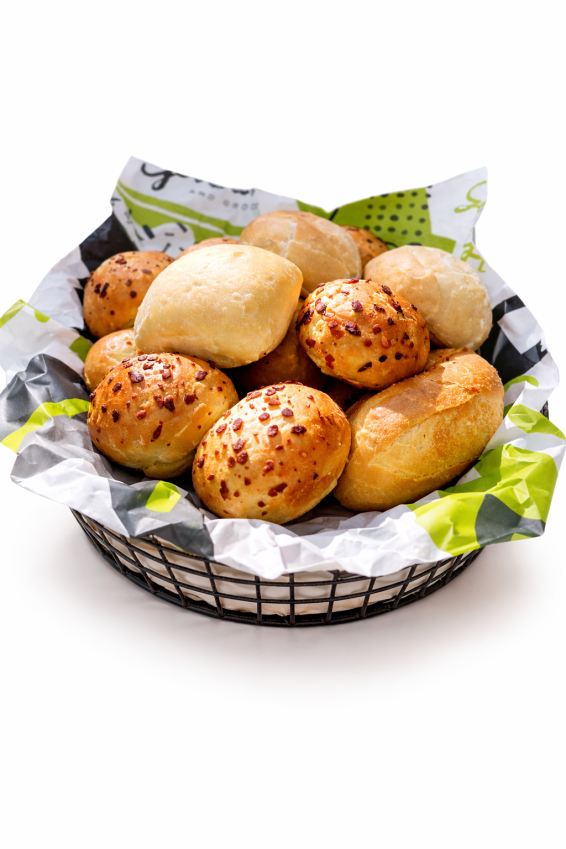 Basket of Rolls with Butter