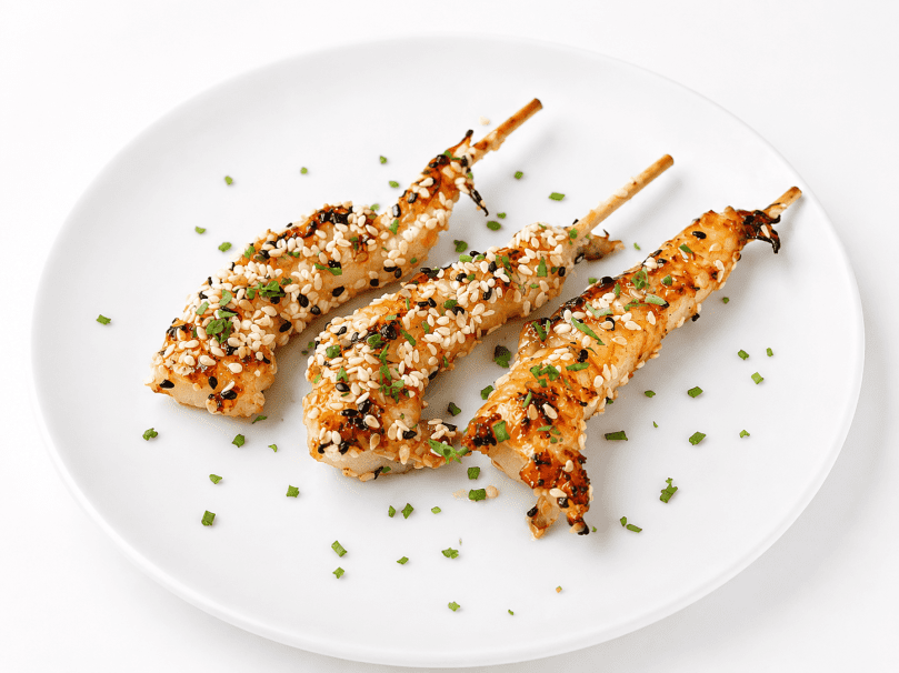Sesame Honey Shrimp Skewers 