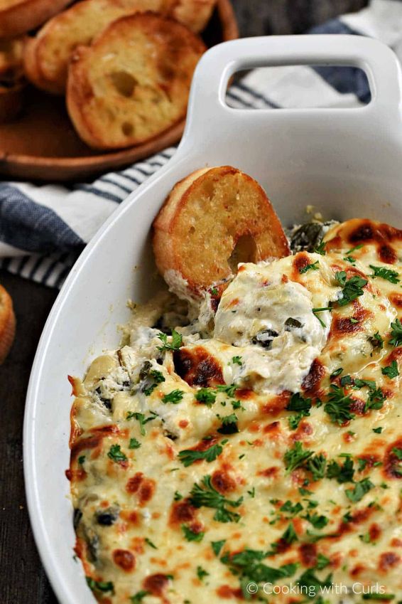 Baked Spinach + Artichoke Dip