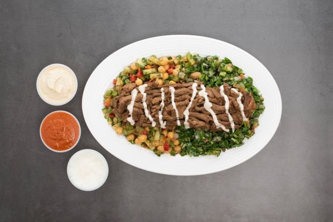 Grilled Beef Shawarma Salad