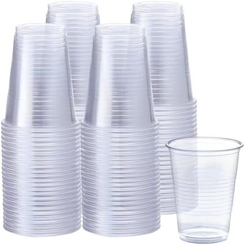 Clear plastic cups