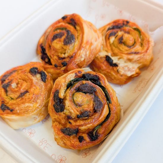 Nduja (Spicy Sausage) & Cheese Swirls