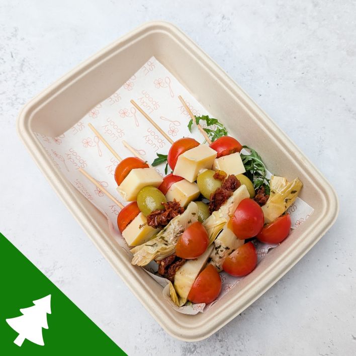 Gouda Cheese, Olive & Artichoke Skewer