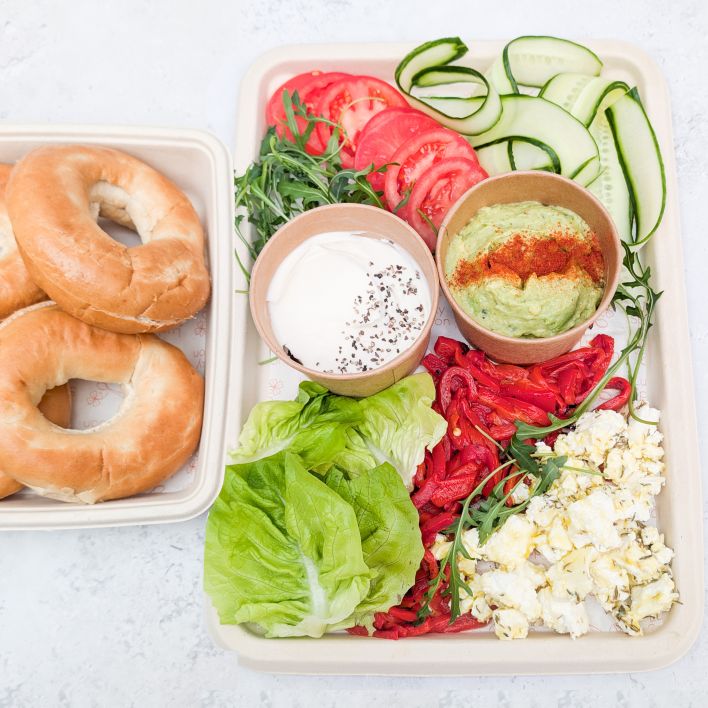 Vegetarian Bagel Platter